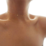 14k Gold Filled with Tiny Coins Dainty Reversible Back Body Chain