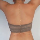 14k Gold Filled with Tiny Coins Dainty Reversible Back Body Chain