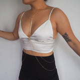 14k Gold Filled Double Layer DRAPED BACK Coin Line Body Chain