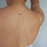 14k Gold Filled Double Layer DRAPED BACK Coin Line Body Chain