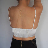14k Gold Filled Double Layer DRAPED BACK Coin Line Body Chain