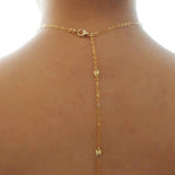 14k Gold Filled with Tiny Coins Dainty Reversible Back Body Chain