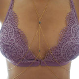 14k Gold Filled with 14k Solid Gold LABRADORITE Double Layer Body Chain