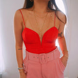 14k Gold Filled Tiny Coins Halter Top Body Chain | Version 2.0