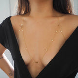 14k Gold Filled Tiny Coins Halter Top Body Chain | Version 2.0