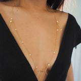14k Gold Filled Tiny Coins Halter Top Body Chain | Version 2.0