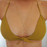 14k Gold Filled CZ Tassel Dainty Body Chain