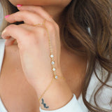 14k Gold Filled Four CZ Hand Piece