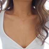14k Gold Filled with 14k Solid Gold Citrine Triple Marquise Dainty Line Body Chain