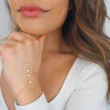 14k Gold Filled Four CZ Hand Piece