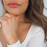 14k Gold Filled Four CZ Hand Piece