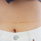 14k Gold Filled Paperclip Belly Chain and Necklace