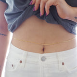 14k Gold Filled Slick Curb Chain Belly Chain and Necklace