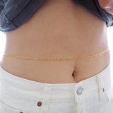 14k Gold Filled Paperclip Belly Chain and Necklace