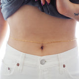 14k Gold Filled Paperclip Belly Chain and Necklace
