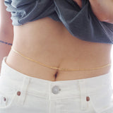 14k Gold Filled Slick Curb Chain Belly Chain and Necklace