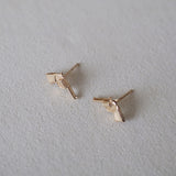 14k Solid Gold Pistol Gun Stud Earrings | Sold as Pair