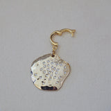 14k Gold Vermeil CZ Rain Puddle Charm Pendant