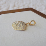 14k Gold Vermeil CZ Rain Puddle Charm Pendant