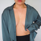 14k Gold Filled with 14k Solid Gold Citrine Marquise Ladder Body Chain | VERSION 2.0