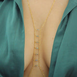 14k Gold Filled with 14k Solid Gold Labradorite Marquise Ladder Body Chain | VERSION 2.0