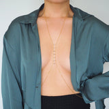14k Gold Filled with 14k Solid Gold Labradorite Marquise Ladder Body Chain | VERSION 2.0