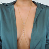 14k Gold Filled with 14k Solid Gold Labradorite Marquise Ladder Body Chain | VERSION 2.0