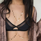 Round Coins 14k Gold Filled Dainty Body Chain VERSION 2.0