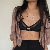 Round Coins 14k Gold Filled Dainty Body Chain VERSION 2.0