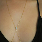 Classic with CZ Diamond 14k Gold Filled Dainty Body Chain