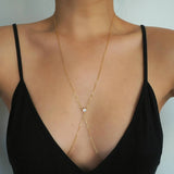 Classic with CZ Diamond 14k Gold Filled Dainty Body Chain