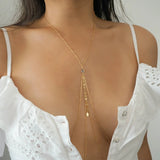 14k Gold Filled with 14k Solid Gold LABRADORITE Coin Double Layer Dainty Body Chain