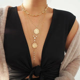 14k Gold Filled FOUR CZ Diamond Dainty Body Chain