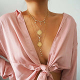14k Gold Filled FOUR CZ Diamond Dainty Body Chain