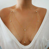 VERSION 2.0 |14k Gold Filled Cosmic CZ Diamond Dainty Chain Bralette Halter Top Body Chain VERSION 2.0