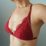 VERSION 2.0 |14k Gold Filled Cosmic CZ Diamond Dainty Chain Bralette Halter Top Body Chain VERSION 2.0