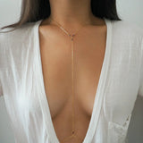 14k Gold Filled with 14k Solid Gold Garnet Triple Marquise Dainty Line Body Chain