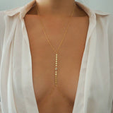 14k Gold Filled with 14k Solid Gold WHITE TOPAZ Oval Coin Line Dainty Body Chain