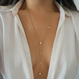14k Gold Filled with CZ Diamonds Braided Rope Body Chain