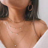 VERSION 2.0 |14k Gold Filled Cosmic CZ Diamond Dainty Chain Bralette Halter Top Body Chain VERSION 2.0