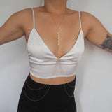 14k Gold Filled Double Layer DRAPED BACK Swarovski Crystal Line Body Chain