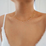 14k Gold Filled Dripping CZ Diamonds Shaker Necklace