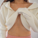VERSION 2.0 14k Gold Filled EIGHT CZ Diamond Dainty Body Chain