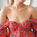 14k Gold Filled Dripping CZ Diamonds Shaker Necklace