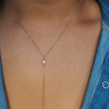 14k Gold Filled Tiny Square Diamonds Dainty Body Chain