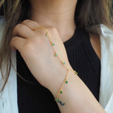 14k Gold Filled EMERALD CZ Shaker Dainty Hand Piece