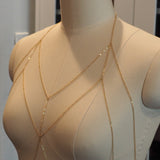 14k Gold Filled Dainty Chain Bralette Halter Top Body Chain | VERSION 2.0