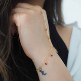 14k Gold Filled GARNET CZ Shaker Dainty Hand Piece