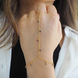 14k Gold Filled AMETHYST CZ Shaker Dainty Hand Piece