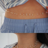 14k Gold Filled Dew Drops Multiway Necklace, Wrap Bracelet, Belly Chain